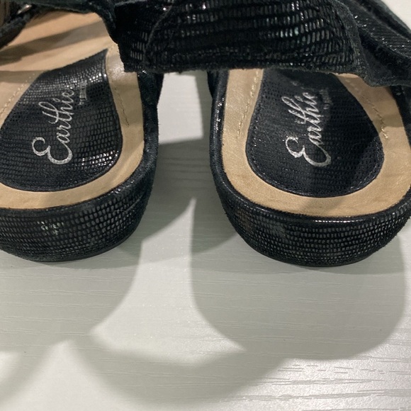 Earthies nova nova black suede strap sandals shoes size 8.5 - Picture 5 of 9